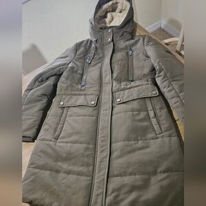 Womens lucky brand coat olive green size Medium